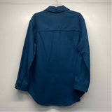 Anian Women's Size L Blue Solid Button Up Jacket