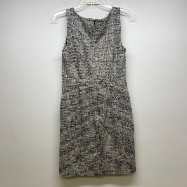 Banana Republic Size S-6 Women's Black-White Tweed Sleeveless Dress