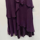 Komarov Size L Women's Purple Beaded Fit And Flare Dress