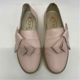 Tods Size 37-6.5 Women's Light Pink Solid Espadrille Shoes