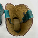 Justin Size 7 Women's Teal Embroidered Western Boots