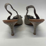 Donald J Pliner Size 8 Women's Taupe Tassels Slingback Heels