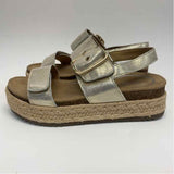 Aetrex Size 7 Women's Gold Platform Sandals
