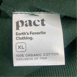 Pact Women's Size Xl Green Solid Zip Up/Hoodie Jacket
