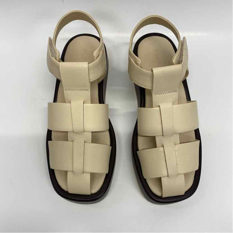 Pilcro - Anthropologie Size 39-8.5 Women's Offwhite Solid Strappy Sandals