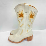 Frye Size 6.5 Women's White Embroidered Western Boots