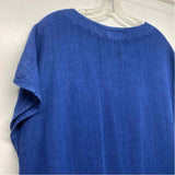 Fenini Size L Women's Blue Solid Shift Dress