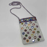 Christiana White-Multi Beaded Crossbody Handbag