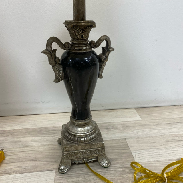 Table Top Black-Silver Stone Lamp