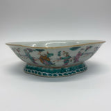 White-Multicolor Ceramic Chinese  Bowl