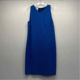 Akris Punto Size 14-L Women's Blue Pattern Sheath Dress