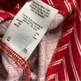 Grey State Size M Women's Red-White Stripe Button Up Shirt
