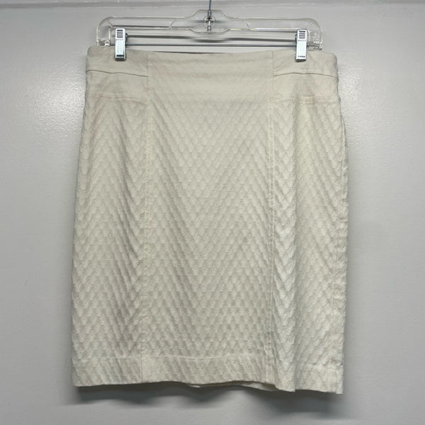 Tribal Size 8 Women's White Textured Pencil Skirt