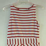 Michael Stars Size XS White- Red Striped Sleeveless Dress