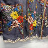 Johnny Was Size S Women's Blue-Multi Embroidered Tunic Blouse