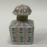 Handpainted Porcelain Floral Jar with Hinged Lid