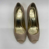 Adrianna Papell Size 9 Women's Beige Solid Open Toe Heels