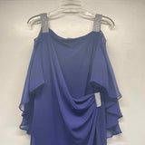 MSK Size L Women's Navy Beaded Sheath Dress