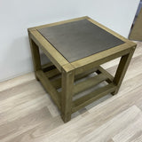 Grey Side Table with bottom Shelf