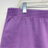 Coach Size L-12 Women's Purple Solid Sweatshorts Shorts