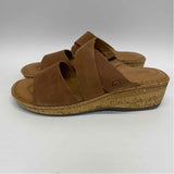 Born Size 8 Women's Brown Solid Wedge Sandals