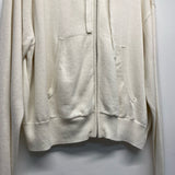 Crush Size L Women's White Solid Zip Up/Hoodie Sweater