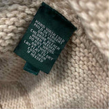 Lauren Jeans Size L Women's Beige-Brown Stripe Wrap Poncho-Cape