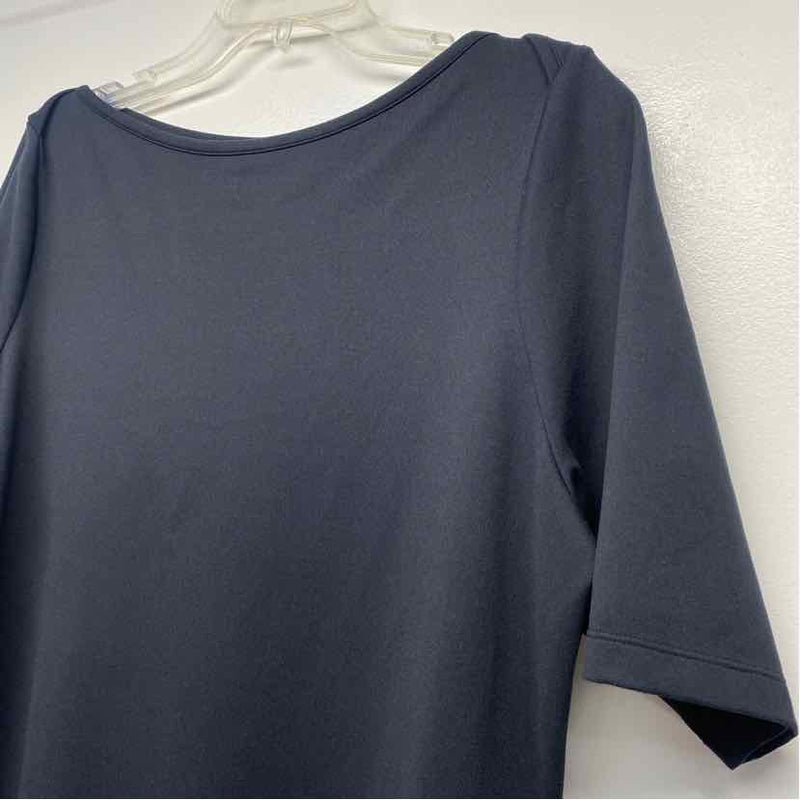 Title Nine Size Xl Women's Black Solid T-Shirt Dress