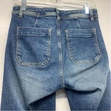 Acquaverde Size 27-0 Women's Blue Washed Flare Hem Jeans