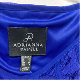 Adrianna Papell Size 4-S Women's Blue Solid Fit And Flare Dress