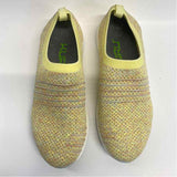 Kuru Size 8 Women's Yellow Tweed Slip On Shoes