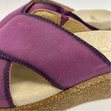 Dansko Size 37-7 Women's Purple Solid Slip On Sandals