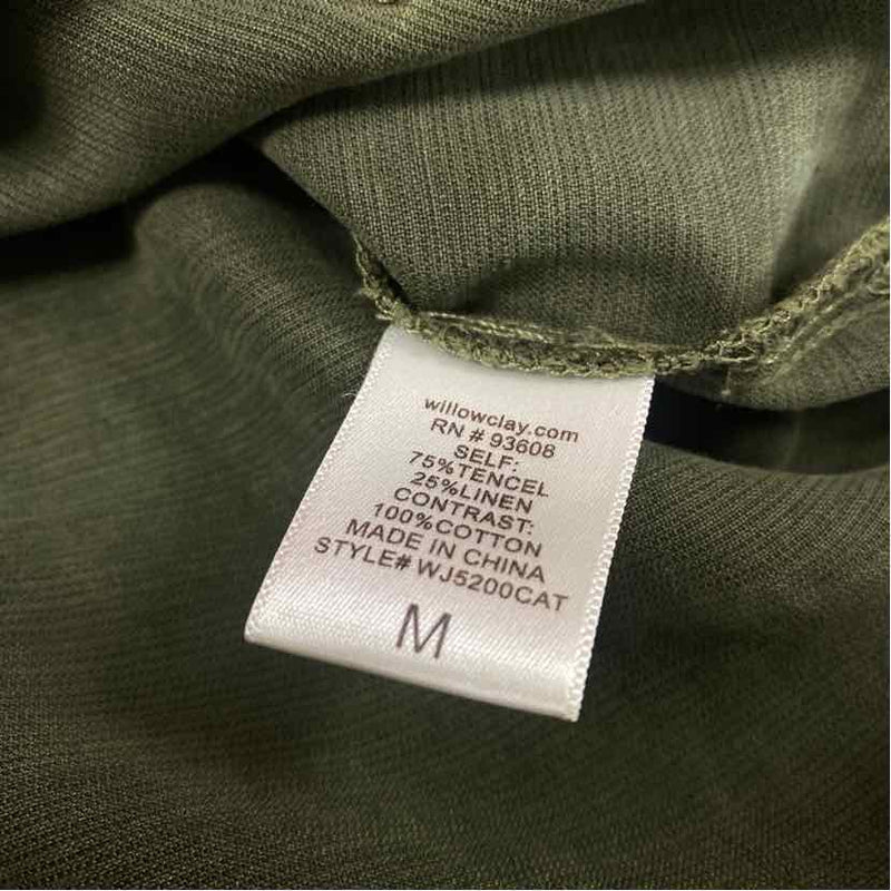 Willow & Clay Women's Size M Green Solid Utility Jacket
