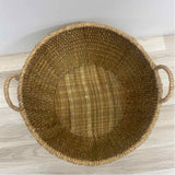 Made in Phillippines Brown Wicker Floor Basket