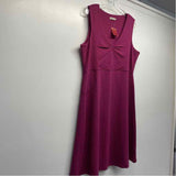 Toad&Co Size Xl Women's Fuschia Stripe Fit And Flare Dress