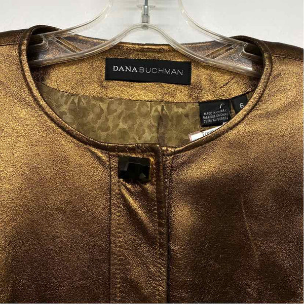 Dana Buchman Women's Size 6-S Bronze Shimmer Single Button Jacket