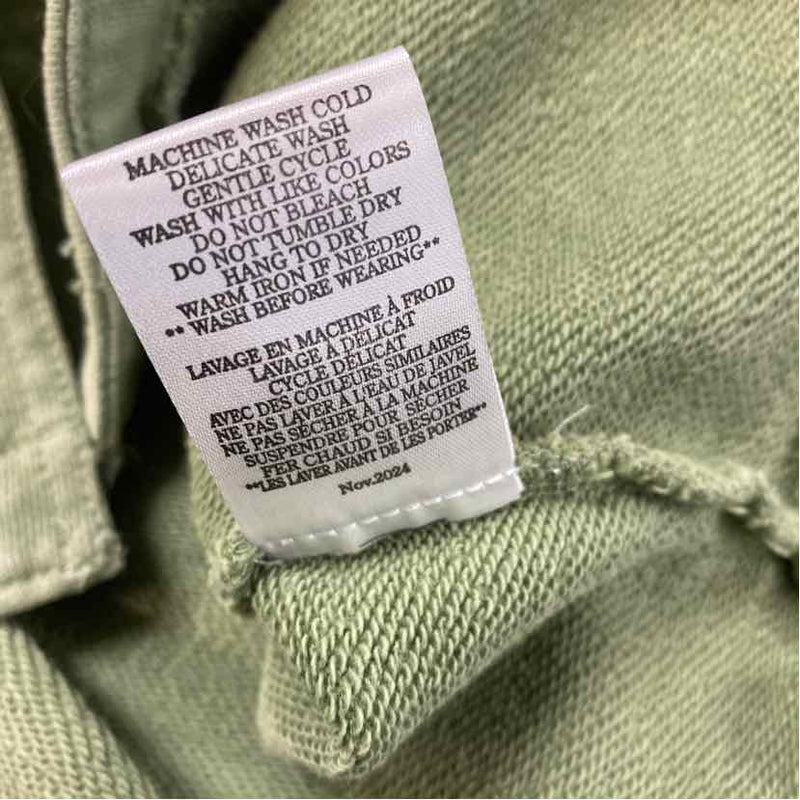 Z Supply Women's Size M Green Solid Button Up Jacket