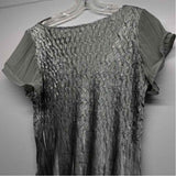 Komarov Size Xl Women's Silver Shimmer Shift Dress