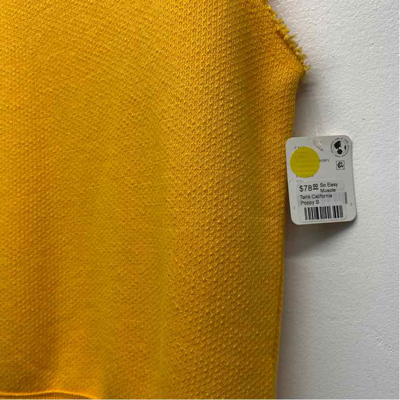 Free People Size S Women's Yellow Solid Tank Top Sleeveless Top
