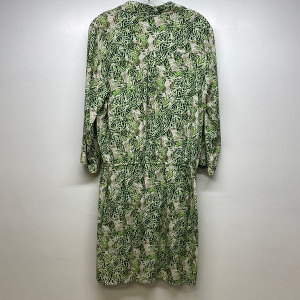 Cabi Size M Women's Green-Multi Pattern Long Sleeve Dress