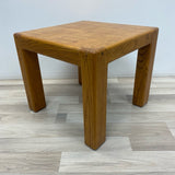 Square Oak Wood Square Inlaid Side Table