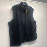 Sherpa Women's Size Xl Black Solid Zip Mock Neck Vest