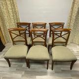 Set of 8 Brown Wood Chais