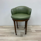 Antique Green Faux leather Chair
