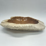 Brown Carved Bowl Centerpiece