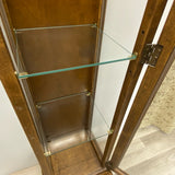 Ethan Allen Brown Wood-Glass Curio Cabinet