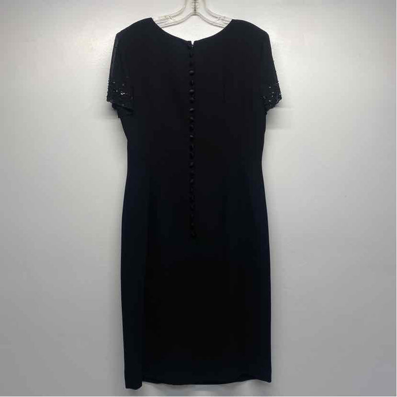 Donna Morgan Size 10-M Women's Black Spiral Shift Dress