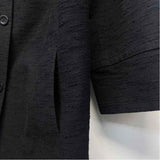 Talbots Women's Size 16-XL Black Solid Button Up Coat