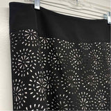 Krimson Klover Size L Women's Black-White Cut Out Pencil Skort