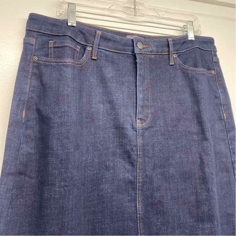 NYDJ Size 12 Women's Dark Blue Pencil-Maxi High Rise Skirt